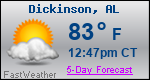 Weather Forecast for Dickinson, AL
