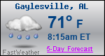 Weather Forecast for Gaylesville, AL