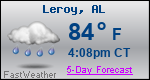 Weather Forecast for Leroy, AL