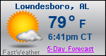 Weather Forecast for Lowndesboro, AL