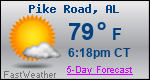 Weather Forecast for Pike Road, AL