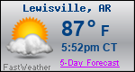 Weather Forecast for Lewisville, AR