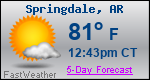 Weather Forecast for Springdale, AR