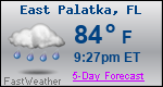 Weather Forecast for East Palatka, FL