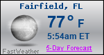 Weather Forecast for Fairfield, FL