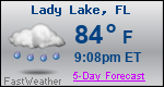 Weather Forecast for Lady Lake, FL