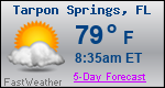Weather Forecast for Tarpon Springs, FL