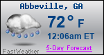 Weather Forecast for Abbeville, GA