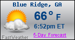 Weather Forecast for Blue Ridge, GA