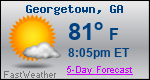Weather Forecast for Georgetown, GA