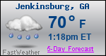 Weather Forecast for Jenkinsburg, GA