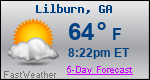 Weather Forecast for Lilburn, GA
