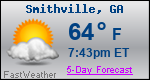 Weather Forecast for Smithville, GA