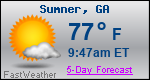 Weather Forecast for Sumner, GA