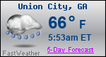 Weather Forecast for Union City, GA