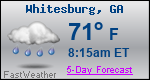 Weather Forecast for Whitesburg, GA