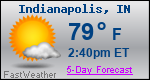 Weather Forecast for Indianapolis, IN
