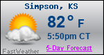 Weather Forecast for Simpson, KS