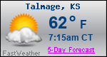 Weather Forecast for Talmage, KS