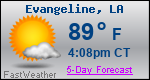Weather Forecast for Evangeline, LA