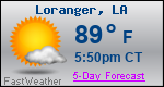 Weather Forecast for Loranger, LA