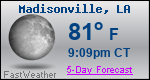Weather Forecast for Madisonville, LA