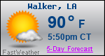Weather Forecast for Walker, LA