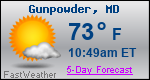 Weather Forecast for Gunpowder, MD
