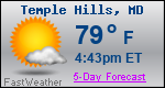 Weather Forecast for Temple Hills, MD