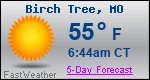 Weather Forecast for Birch Tree, MO