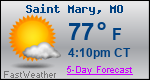 Weather Forecast for Saint Mary, MO