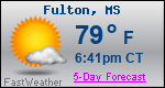 Weather Forecast for Fulton, MS