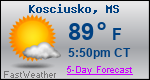 Weather Forecast for Kosciusko, MS