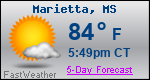 Weather Forecast for Marietta, MS