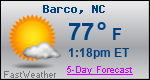 Weather Forecast for Barco, NC