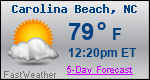 Weather Forecast for Carolina Beach, NC