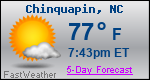 Weather Forecast for Chinquapin, NC