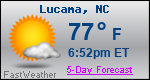 Weather Forecast for Lucama, NC