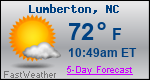Weather Forecast for Lumberton, NC