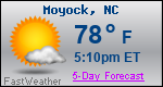 Weather Forecast for Moyock, NC