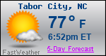 Weather Forecast for Tabor City, NC