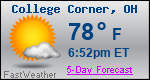 Weather Forecast for College Corner, OH