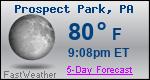 Weather Forecast for Prospect Park, PA