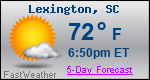 Weather Forecast for Lexington, SC