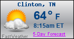 Weather Forecast for Clinton, TN