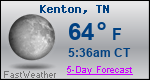 Weather Forecast for Kenton, TN