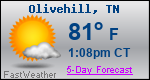 Weather Forecast for Olivehill, TN