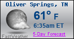 Weather Forecast for Oliver Springs, TN