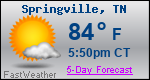 Weather Forecast for Springville, TN