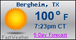 Weather Forecast for Bergheim, TX